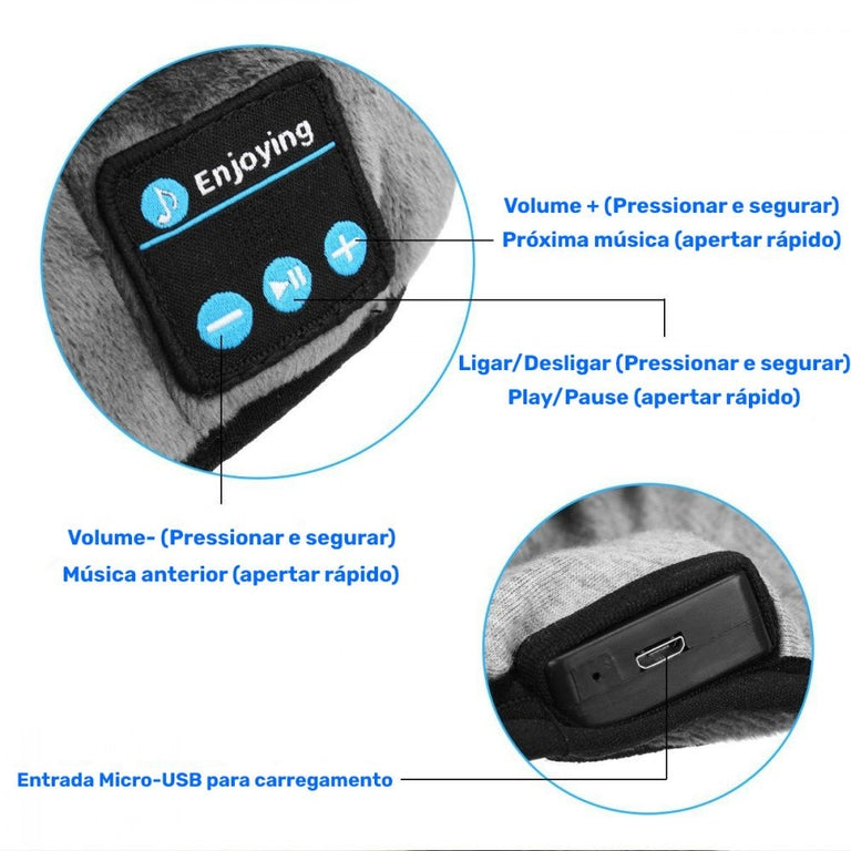 Máscara Inteligente Bluetooth - Reguladora de Sono